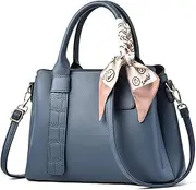 [NICOLE & DORIS] Women Handbag Fashion Top Handle Bags Shoulder Bags PU Leather Crossbody Bag Ladies Side Bag Medium Tote Bag with Triple Compartment