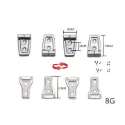 For 1:10 Trx-4 G500 G63 BRONCO RC4WD RC Car Metal Door Handle Metal Hinge