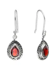 Tiramisu Silver 2.00 ct. tw. Garnet Earrings