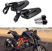 Black Motorcycle Bar End Mirrors Rear View CNC For Honda GROM MSX125 CB500F Kawasaki Z125 pro Z650 Z750 Z800 Z900 ER6N ER6F Yamaha MT-03 MT-07 FZ-07 MT-09 FZ-09 MT-10 FZ-10 MT-25 FZ6 FZ8 FZ6R