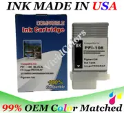 Black Compatible ink cartridge PFI106BK Fits Canon imageprograf 6400 PFI-106