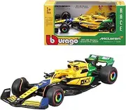 F1 McLAREN MCL38 2024 Monaco GP Livrea Senna 30th Anniversary - Formula 1 - Lando Norris 4 - Scale 1:43 12 cm - Bburago 18-38214-N