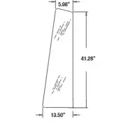 Left/Right Rear Quarter Corner Panel Window CG6124 Glass Fits Case 580C Backhoe