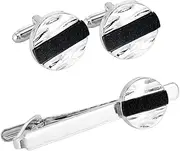 [JYHLSHBA] Cufflinks For Men 1 Pair Starry Sky Round Cufflinks Tie Clip Men Ladies Business French Shirt Cufflinks Tie Clip Set