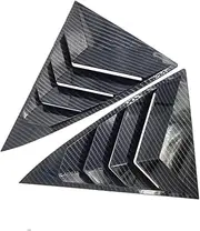 2Pcs Carbon Fiber Style ABS Car Exterior Door Rear Triangle Side Window Louver Shutter Cover Trim Compatible For Toyota Camry XV40 2006-2011