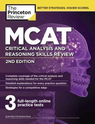 MCAT Critical Analysis and Rea- 1101920564, paperback, The Princeton Review, new