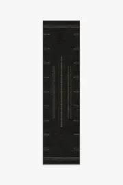 75' x 305' | Machine Washable Runner Rug | Kid & Pet Friendly | Indoor Rug | Milos Black Tufted Rug | Ruggable