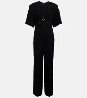 [Stella McCartney] Stella McCartney Cut-out straight-leg jumpsuit AU 4 black
