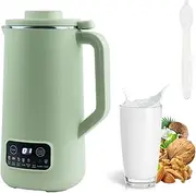 Soy Milk Maker, 600 ml Juicer Soy Milk Machine with 10 Blades Oat Milk Machine with Delay Start/Keep Warm/Self-Cleaning Blender Electric for Nuts Soybean Cereals (Green)