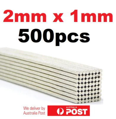 500X Disc 2mm x 1mm Neodymium Magnet Fridge Magnet Warhammer Crafts Micro Magnet