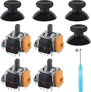 TOMSIN Joysticks Replacement for PS4 Controller,4 Pack Hall Effect 3D Analog Sensor Joysticks Module for PlayStation 4 Conrtoller,Hall Joysticks Repair Kit for PS4 Controller