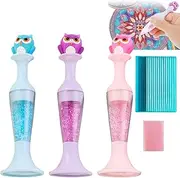 Rhinestone Dotting Pen,3X Flower Pot Shaped Owl Design Rhinestone Painting Crafts Pen | Crystal Drill Picker for Kids Teens Girls Men
