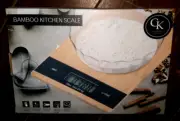 Bamboo Kitchen Scale ~Touch Button/Ultra Thin/5KG x 1G Precision Scale~ #400026