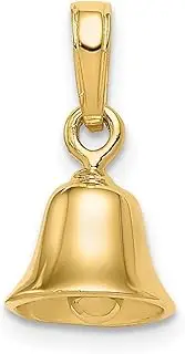 [JewelryWeb] Gold 3 d Moveable Bell Pendant Necklace 15x19mm Wide