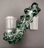 Emerald Green 18mm Female-Male Glass Drop Down Attachment Adapter