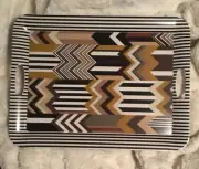 Missoni Target 19.5"x14.5" Chevron Patchwork Serving Tray Platter w/ Handles NEW
