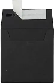 3 1/4 x 3 1/4 Square Envelopes - Midnight Black (50 Qty) | Perfect for Thank You Notes, Gratuity Envelopes, Gift Tags, and Scrapbooking Projects | 8503-B-50