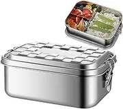 Stainless Steel Lunch Container, Leak-Proof Metal Lunch Containers, Stainless Steel Snack Containers, Eco-Friendly Stainless Steel Containers, Lunch Containers, Lunch Containers for Kids,