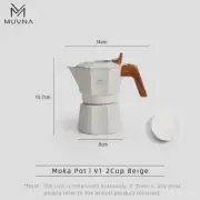Espresso Moka Pot 2/4 Cup Stovetop Espresso Percolator & Coffee Maker–Portable,I