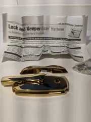 Andersen Flush Mount Estate Sash Lock w Keeper Bright Brass Double Hung 1669321