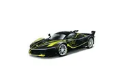 Bburago Licensed 1:18 Scale Ferrari FXX K Diecast Model Car Black With Yellow Stripes