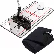 Upgrade Golf Putting Mirror, Portable Putting Aid, Professional Golf Training...