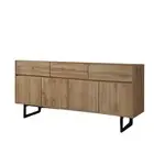 Logen Multi-Purpose Buffet Unit Sideboard Storage Cabinet Wotan Oak/Black