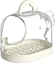 Parrot Take Out Cage - Portable Pet Cage, Small Animal Bag | Breathable Transparent Design With Soft Padded Base, Lightweight Hand Strap System, Scratch Resistant Outer Shell, Ideal During Short Trips