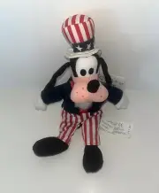 Disney Uncle Sam Goofy Bean Bag Plush 4th of July Patriotic Disney NWT Vintage