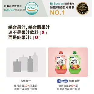 韓國 BEBECOOK 寶膳 嬰幼兒綜合果汁 果泥 100ml 果汁 兒童 嬰兒 副食品（多款可選）