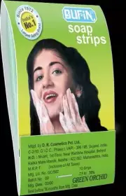 BUFIN Soap Strips Paper For Hand Wash, LEMON fragrance 10 pcs book