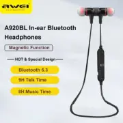 Awei A920BL Bluetooth Wireless Earphone Sport Earbuds HandsFree Headset Earphone