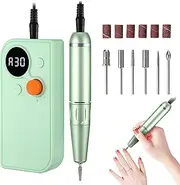 Professional Portable Nail Drill Kit Rechargeable Nail Machine Electric Cordless Efile Nail Drill Set with 7 Nail Bits, Manicure Pedicure Tool