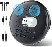 Portable CD Player Walkman with Speakers Rechargeable CD Player for Car with