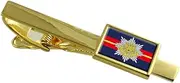 [Select Gifts] East Anglian Regiment Military England Flag Gold Tie Clip Engraved Personalised