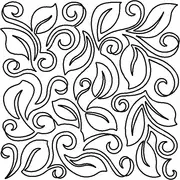Quilting Full Line Stencil LEAF SWIRL A3 Reusable for Quilts use Pounce New