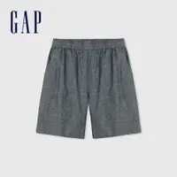 在飛比找蝦皮商城優惠-Gap 男裝 鬆緊短褲-藍灰色(887967)