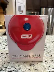 Dash Mini Maker Grill Electric Compact Non-Stick Red - NEW