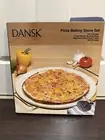 Dansk Pizza Baking Stone Set | BRAND NEW Stainless Steel Slicer, Rack & Stone