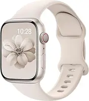 Sport Silicone Band Compatible with Apple Watch Bands 40mm 38mm 41mm 44mm 45mm 42mm 49mm Women Men,Soft Wristband Waterproof Replacement Sport Strap for iWatch Bands Series 9 8 7 6 5 4 3 2 1 SE Ultra
