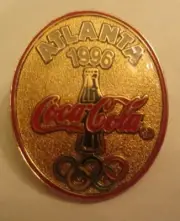 Coca -Cola 1996 Olympic Atlanta Oval with Bottle Lapel Pin