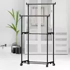 Bedroom Clothes Rack Standing Metal Garment Rack for Bedroom Socks Underwear