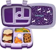 Bentgo® Kids Prints Leak-Proof, 5-Compartment Bento-Style Kids Lunch Box - Ideal Portion Sizes for Ages 3 to 7 - BPA-Free, Dishwasher Safe, Food-Safe Materials (Unicorn)