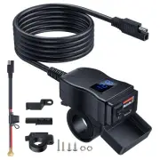 Motorcycle USB Charger, Dual USB Type C PD & Quick Charge 3.0 Motorcycle Phon...