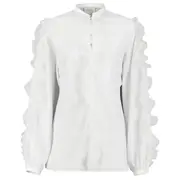 [Giambattista Valli] 荷葉邊棉混紡襯衫