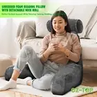 Back Rest Pillow Neck Lumbar Support Reading Backrest Bed Chair Cushion Grey