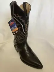 PISTOLERO BOOTS 6 EE GENUINE BLACK LEATHER POINTED TOE LEATHER LINING & SOLE