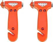 Pack of 2 Car Emergency Hammer Large Car Window Emergency Hammer Car Window Safety Hammer Rescue Hammer with Belt Cutter Integrated