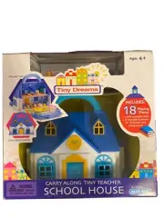 Tiny Dreams Blue Box Carry Along Tiny Teacher School House playset 18 Playing Pc