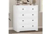ALFORDSON 5 Chest of Drawers Hamptons Storage Cabinet Dresser Tallboy White